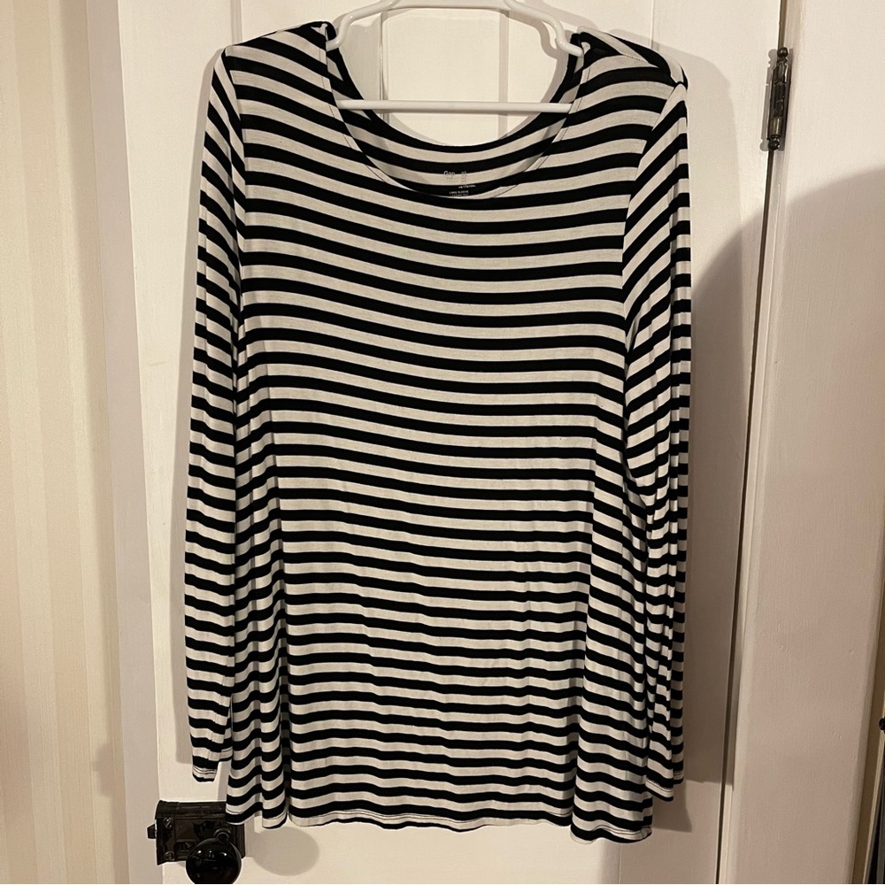 Black and White Striped Shirt